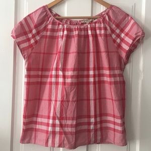 Burberry Plaid Top ~ Like New